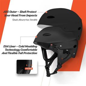 img 1 attached to Vihir Adult Water Sports Helmet with Ears for Maximum Protection and Comfort - Ideal for Skateboarding, Boating, Surfing, Kayaking, Canoeing, and Sailing - Suitable for Men and Women