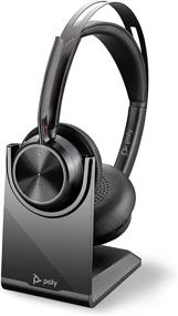 img 4 attached to 🎧 Poly Voyager Focus 2 UC USB-A Headset with Stand (Plantronics) - Bluetooth Stereo Headset with Boom Mic - USB-A PC/Mac Compatible - Active Noise Canceling - Works with Teams, Zoom (Certified) and More - Enhanced SEO