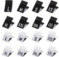ancirs 320 pack size labels: xs/s/m/l/xl/2xl/3xl/4xl, sew-on cotton embroidered clothing tags (160pcs black & 160pcs white) logo