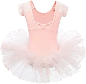 img 3 attached to ZNYUNE Leotards с рейнстоунами B210_Apricot_L Детская одежда для активных танцев