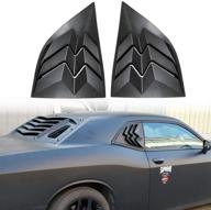 🚘 matte black abs side window scoop louvers for 2008-2021 dodge challenger: enhance style & weather protection logo