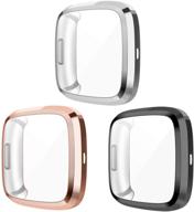 wepro screen protector case compatible with fitbit versa 2 smartwatch logo