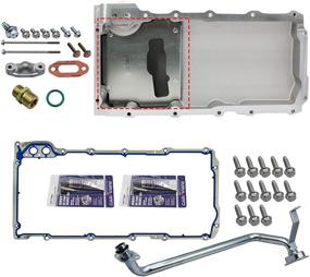 img 4 attached to 🔧 LOSTAR LS Swap Retrofit Oil Pan Kit for GM LS1 LS6 LS2 LS3 LS6 LSX 4.8L, 5.3L, 5.7L, 6.0L, 6.2L Engines (1955-1987)