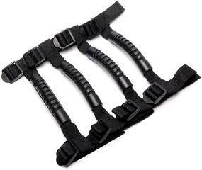 img 2 attached to 🔧 Heavy Duty Roll Bar Grab Handles for Wrangler YJ TJ JK JL Sports Sahara Freedom Rubicon X Unlimited 1995-2021, Adjustable Straps & Durable Wrangler Accessories