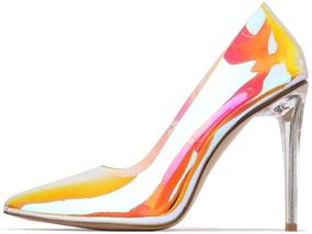 img 3 attached to 👠 Stunning Stiletto Pumps for Women - Cape Robbin Transparent Shoes