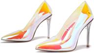 👠 stunning stiletto pumps for women - cape robbin transparent shoes logo