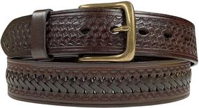 img 4 attached to Western Scorpion Woven Genuine Leather Men's Accessories for Belts