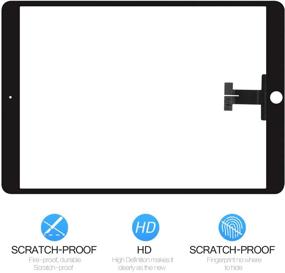 img 2 attached to 📱 SRJTEK iPad Pro 10.5 A1701 A1709 Touch Screen Replacement Kit - Touch Digitizer, Glass Repair Parts, Tempered Glass Included (Black)