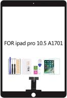 📱 srjtek ipad pro 10.5 a1701 a1709 touch screen replacement kit - touch digitizer, glass repair parts, tempered glass included (black) logo