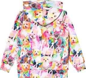 img 3 attached to Fashionable Girls' Unicorn Zip Up Hoodie Jacket with Handy Pockets