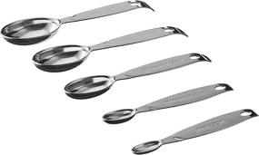 img 2 attached to Cuisipro Stainless Steel Measuring Spoon Set: Perfect for Precise Measurements with Odd Sizes