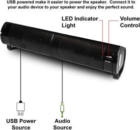 img 3 attached to 🔊 Enhance Your PC Audio Experience with the PC USB Powered Monitor Speaker Sound Bar: CL-SPK20037