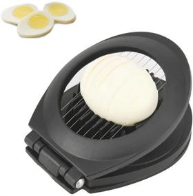 img 1 attached to Henghao Egg Slicer Set: 2-Pack Egg Cutter with 3 Slicing Styles - Perfect for Quick and Easy Egg Preparation!