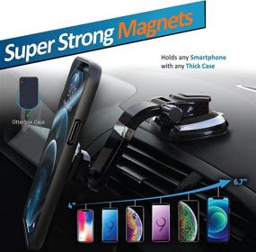 img 3 attached to 📱 Bestrix Magnetic Phone Holder for Car: Perfect Compatibility with iPhone 12, Galaxy S20, and More!