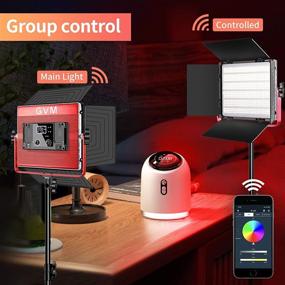 img 2 attached to 📸 GVM RGB LED Video Light, 50W Video Lighting Kit with APP Control, 1200D Photography Lighting Kit for YouTube Studio, 3 Packs LED Panel Light, 3200K-5600K, Aluminum Alloy Shell, High CRI of 97