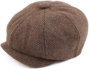 img 4 attached to 🧢 Vintage Toddler Newsboy Pageboy Driver Cap for Boys' Accessories