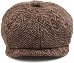 img 3 attached to 🧢 Vintage Toddler Newsboy Pageboy Driver Cap for Boys' Accessories