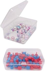 img 1 attached to 📦 24 Pack Clear Small Plastic Bead Storage Boxes with Hinged Lids - Organizers for Seeds, Buttons, Jewelry, Hardware (3.7x2.5x1.3 Inch)