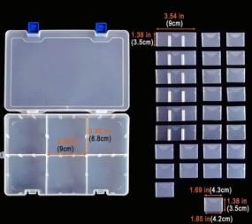 img 3 attached to 📦 Organize Your Crafts and Tackle with Qualsen 34Grid Plastic Compartment Box - Adjustable Dividers, Clear Storage Container (1PC)