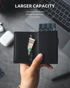 img 2 attached to 🔒 Enhance Security with VULKIT Holder Leather Wallet Protection