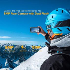 img 2 attached to 📱 Ulefone Armor X6 (2020) - Rugged Unlocked Smartphone, IP68 Waterproof Cell Phone, 5.0 inch Display, Android 9.0, 2GB+16GB, 4000mAh Battery, Global 3G Dual SIM, LED Light, Face ID, Compass + GPS, Shockproof (Orange)