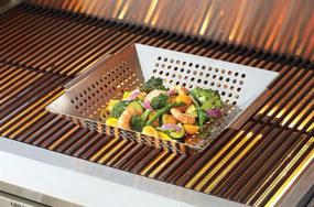 img 1 attached to 🌽 Premium Stainless Steel Vegetable Grill Basket - Ideal for Crispy Vegetables, Fish, and Meats on the Grill or BBQ - Convenient Built-in Handles - Perfect for Cookouts and Camping