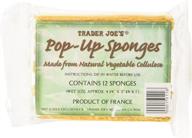 🧽 trader joe's natural vegetable cellulose pop-up sponges - pack of 12 logo