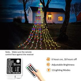 img 2 attached to 🎄 Vibrant Color Changing Christmas Lights - 16.4Ft 315LED Dipper Star String Lights for Holiday Décor