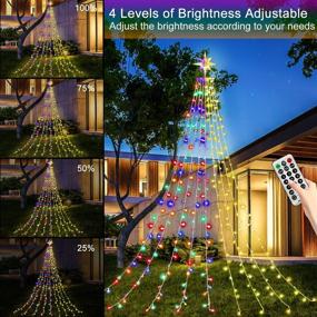 img 1 attached to 🎄 Vibrant Color Changing Christmas Lights - 16.4Ft 315LED Dipper Star String Lights for Holiday Décor