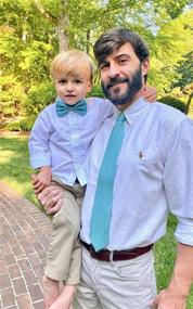 img 1 attached to 🦈 Tasty Tie Brother Shark Bowtie: Convenient & Secure Clip-On with Matching Father Necktie Option