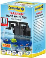 🐠 efficient tararium 20-55 gallon aquarium filter: hang-on-back & canister fish tank filters with water pump, waterfall & gal water filtration system logo