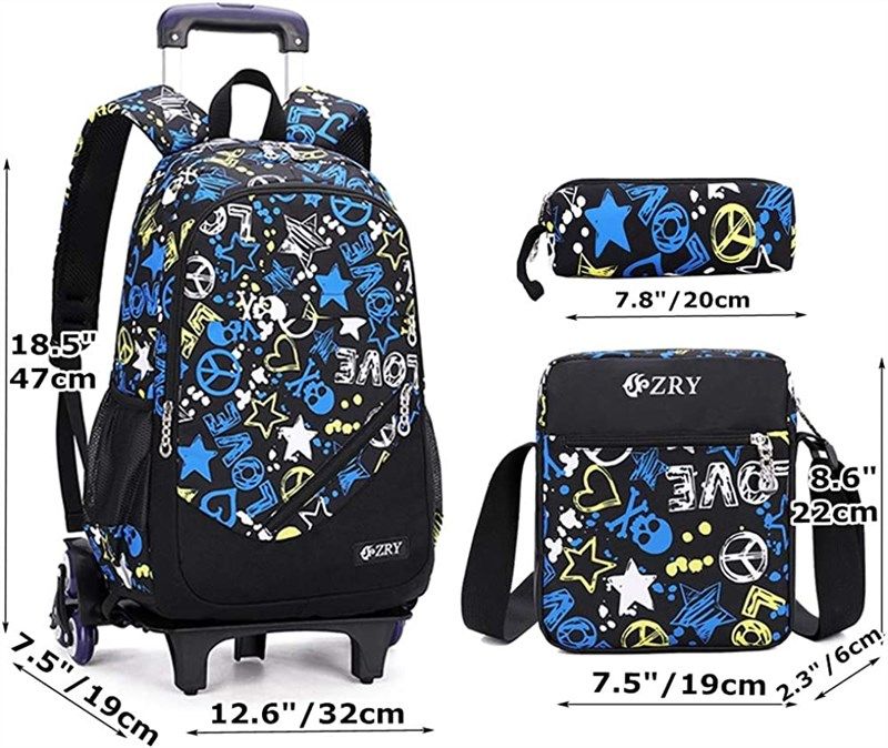 Meetbelify Rolling Backpacks Luggage Trolley Backpacks in Kids