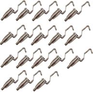 han sheng 18 pcs adjustable metal art gallery display wire rope hanger hooks - picture rail hooks hanger system accessories for 1mm-2mm wire rope logo