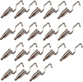 img 2 attached to Han Sheng 18 Pcs Adjustable Metal Art Gallery Display Wire Rope Hanger Hooks - Picture Rail Hooks Hanger System Accessories for 1mm-2mm Wire Rope