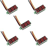 📏 zkeeshop 5pcs mini digital voltmeter mini 0.28 inch 3-wire dc 0-100v voltage gauge tester led display reverse protection function (red) for enhanced seo logo
