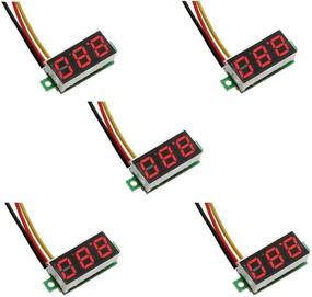 img 4 attached to 📏 ZkeeShop 5Pcs Mini Digital Voltmeter Mini 0.28 inch 3-Wire DC 0-100V Voltage Gauge Tester LED Display Reverse Protection Function (Red) for Enhanced SEO
