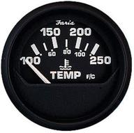 🌡️ faria 12812 euro water temperature gauge: accurate readings from 100-250°f in 2 inches, black logo