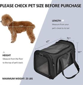 img 1 attached to 🐾 VICKERT TSA Airline Approved Soft-Sided Pet Carrier - Ideal Cat & Dog Carriers for Small to Medium Pets Up to 15 lbs - Collapsible, Waterproof, and Travel-Friendly