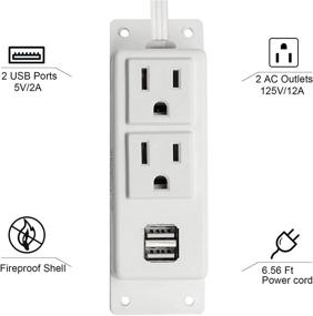 img 2 attached to BTU Extension Mountable Workbench Nightstand Power Strips & Surge Protectors