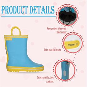 img 1 attached to NEBSDLR Removable Boots，Solid Toddlers Numeric_9 Boys' Shoes and Boots