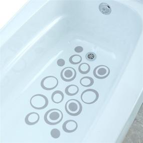 img 4 attached to 🛁 Enhance Safety in Tubs, Showers & Other Slippery Areas with SlipX Solutions Adhesive Oval Safety Treads - Customize Your Pattern (21 Pieces, Strong Grip, Gray)