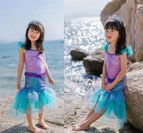 img 2 attached to 🧜 Enchanting Princess Mermaid Costume for Memorable Halloween Birthdays