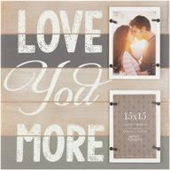 🖼️ gallery solutions 15fw1359: brown 4x6 love you more plank frame with 2 openings - collage wall hanging picture логотип