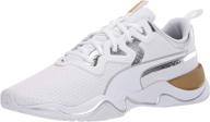 puma womens zone sneaker white metallic logo