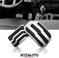 🚗 nyzauto anti-slip foot pedal pads kit | enhanced compatibility with f150 2019 onwards | aluminum brake and gas accelerator pedal covers without drilling logo