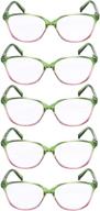 👓 5 pairs of cat-eye eyeglasses for women - large readers for stylish reading logo