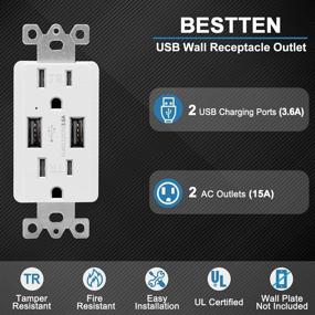 img 3 attached to BESTTEN Receptacle Outlet Tamper Resistant Charging