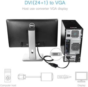 img 2 attached to 🔌 Кабель Deconn преобразователь адаптера DVI-D в VGA - Активное подключение 24 + 1 мужской к женскому видеокабелю