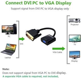 img 1 attached to 🔌 Кабель Deconn преобразователь адаптера DVI-D в VGA - Активное подключение 24 + 1 мужской к женскому видеокабелю