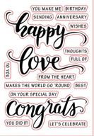 arriettycraft happy holidays congrats phrase words sentiments 🎉 clear stamps: ideal for card making, decoration, and scrapbooking! logo